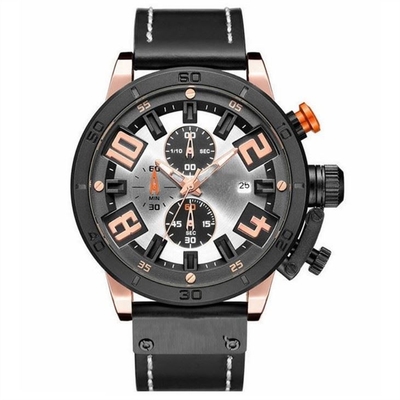 Der Lederband-vielseitige Uhr-Pin Buckle Alloy Case Chronos-Sport-Uhr der Männer