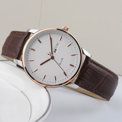 30 Meter imprägniern der Männer Edelstahl-Kasten der Lederband-Kleiderder uhr-210mm