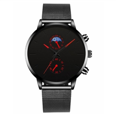 Der Leben-wasserdichten Männer Edelstahl-Mesh Bracelet Watchs 30m zufälliger Mesh Watches