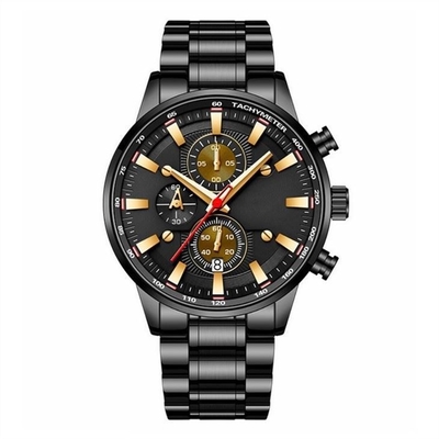 Wasserdichte Stahlband-Mann-Uhr Sapphire Glass Mirror Men-' s-Multifunktionsuhr-30m