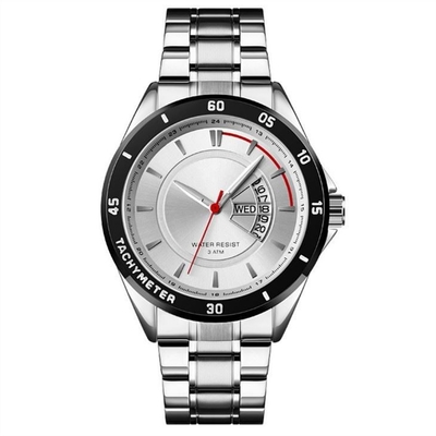 Armband-Mann-Luxus der Kalender-Edelstahl-Quarz-Armbanduhr-220mm