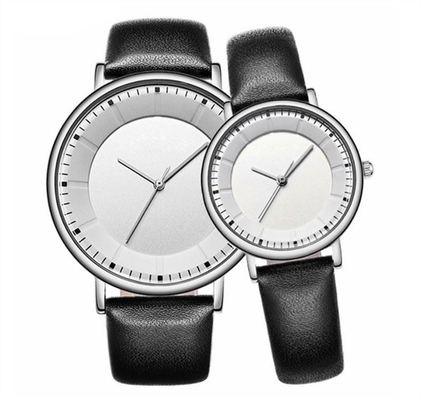 Zusammenpassende gesetzte Paar-Quarz-Uhren für Armbanduhr-Legierungs-Leder