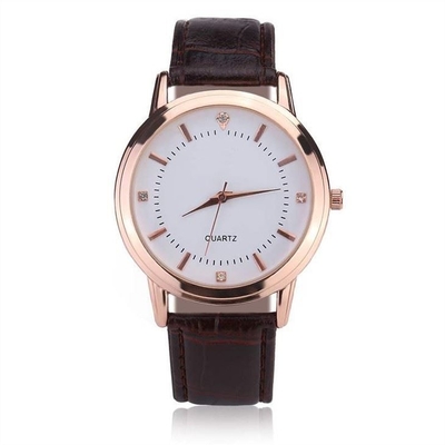 Diamond Bracelet Couple Quartz Watch-Legierungs-Leder für Damen-Nadel-Schnalle