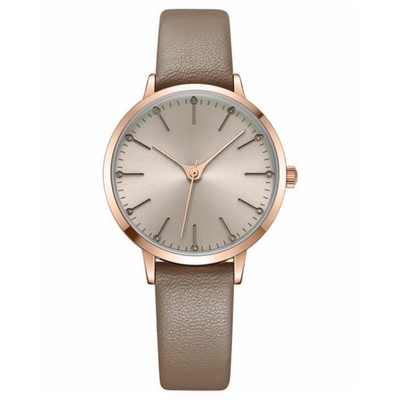 LEGIERUNG Microfiber-Oberfläche der Lederband-Frauen-Quarz-Armbanduhr-14mm Luxus