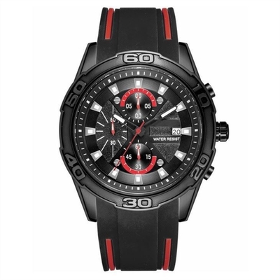 Digital-Silikonlegierungs-Quarz-Gummiband-Herrenuhren mit Armband-Chronograph