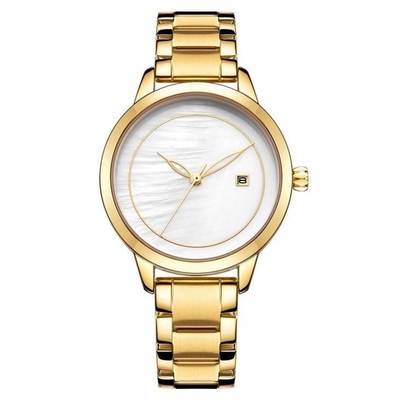 Edelstahl-Frauen-Quarz-Armbanduhr-Metall für Damen-einfache Mode