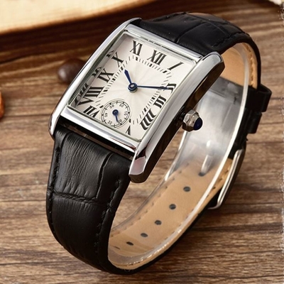 Pin Buckle Alloy Square Case-Uhr-quadratische Skala-Uhren für Damen