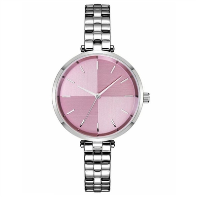 Der Edelstahl-wasserdichter Uhr-Quarzwerk-Plexiglas-Spiegel der Frauen