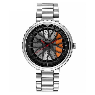 Das Wasser-beständige Uhren der geschwankten überlagerten Edelstahl-Quarz-Armbanduhr-Männer