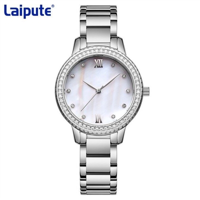 Schildkröten-Diamond Watch der hinteren Schnallen-Edelstahl-Armband-Uhr-Quarzwerk-Frauen