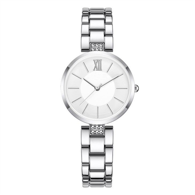 Quarzwerk-Edelstahl-Gurt-Uhr Diamond Metal Mesh Watch Band
