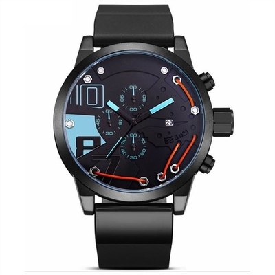 Sport Quarz-Spiegel-Silikon-Digital LED passt 50mm analog-digitale Sport-Uhr auf