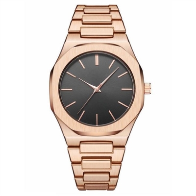 Strukturierte Edelstahl-Mesh Bracelet Watch Japan Movement-Edelstahl-Uhr