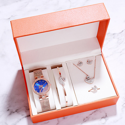 Milan Strap Ladys Watch And-Armband stellte die Uhr-und das Armband-Geschenk-Satz der Frauen ein