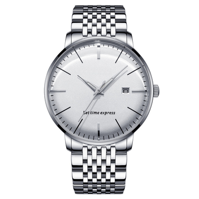 Wasser-beständige automatische Quarz-Uhr-Quarzwerk-Edelstahl-Rückseite