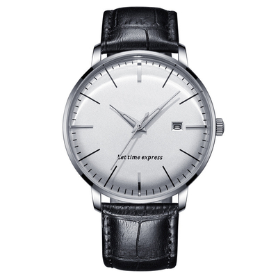 Wasser-beständige automatische Quarz-Uhr-Quarzwerk-Edelstahl-Rückseite