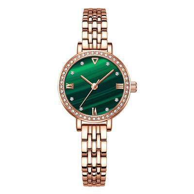 Luxus-Diamond Watches Stainless Steel Strap Legierungs-Kasten Sapphire Glass Women-' S