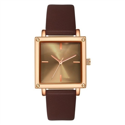 Lederne/Skala-Skala Mesh Strap Women Quartz Wrist-Uhr-30M Life Waterproof Square nicht