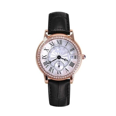 Verstärkter Mineralspiegel der Lederband-Frauen Digitaluhr-210mm Länge
