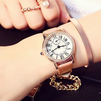 Verstärkter Mineralspiegel der Lederband-Frauen Digitaluhr-210mm Länge