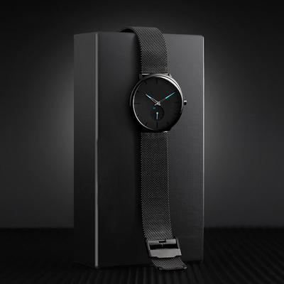 Geschäfts-Edelstahl-Quarz-Armbanduhr imprägniern die Uhr-einfache Mode der Männer