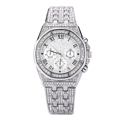 Runde Geschäftsfrauen passen Luxusmode-wasserdichte Legierung 40mm auf