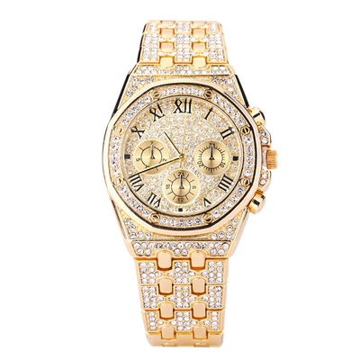Runde Geschäftsfrauen passen Luxusmode-wasserdichte Legierung 40mm auf