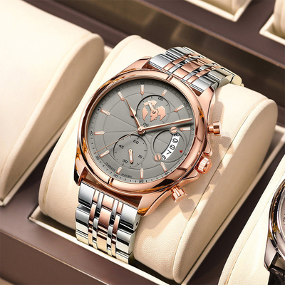 Sport-Art-rostfreie Bügel-Uhr-große Skala-Quarz-Armbanduhren für Männer