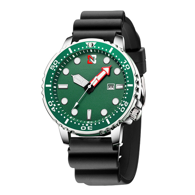 Der Quarz-Uhr-Grün-Wasser-Geist-Mode-zufällige Uhr der Sport-Männer