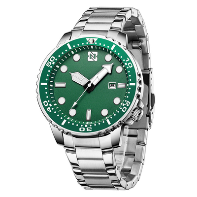 Der Quarz-Uhr-Grün-Wasser-Geist-Mode-zufällige Uhr der Sport-Männer