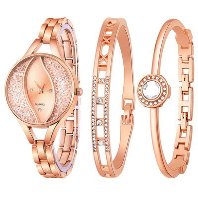 CER ROHS Mode-Damen-Quarz-Uhr Diamond Bracelet Set