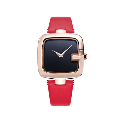 Der Quarz-Uhr Schnallen-Verschluss-der kleinen quadratischen Uhr-Frauen wasserdichtes Soem 3atm
