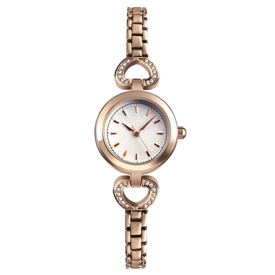 Mahlungs-Edelstahl-Quarz-Armbanduhr Diamond Encrusted Dial