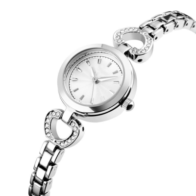 Mahlungs-Edelstahl-Quarz-Armbanduhr Diamond Encrusted Dial