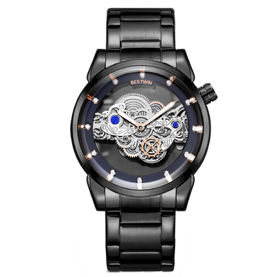 Herren-Armbanduhr aus Quarz-Edelstahl, 3 ATM wasserdicht