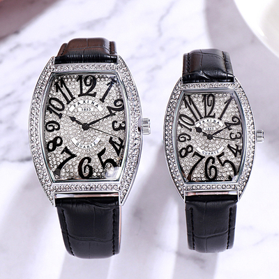 Weiße Skala-Quarz-Uhr-Bewegungs-Zeit-Anzeige imprägniern 3ATM 40mm