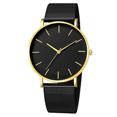 Kasten-Stärke der Kundenbezogenheits-Legierungs-analoge Quarz-Armbanduhr-7mm für Männer und Frauen