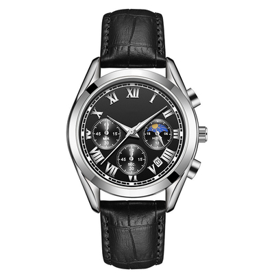 Mineral-Wasserbeständigkeit Crystal Buckle Quartz Battery Wristwatchess 30m 12mm