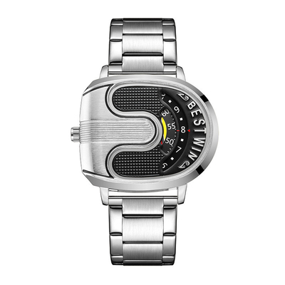 Farben Dial Edelstahluhr mit Quarz-Bewegungstechnologie