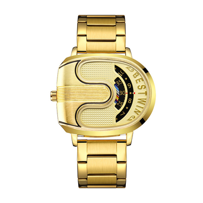 Farben Dial Edelstahluhr mit Quarz-Bewegungstechnologie