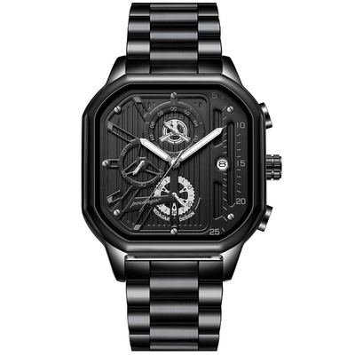 Edelstahlquarz-Armbanduhr mit Zeiger-Display