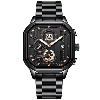 Edelstahlquarz-Armbanduhr mit Zeiger-Display