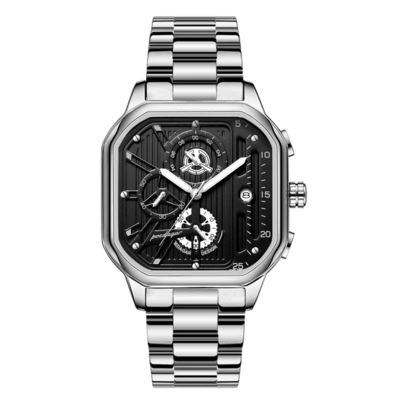 Edelstahlquarz-Armbanduhr mit Zeiger-Display