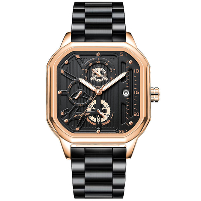 Edelstahlquarz-Armbanduhr mit Zeiger-Display