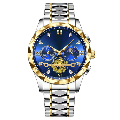 Zeitanzeige Metall-Armbanduhr mit modischem Stil und Funktion
