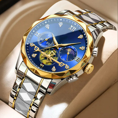 Zeitanzeige Metall-Armbanduhr mit modischem Stil und Funktion