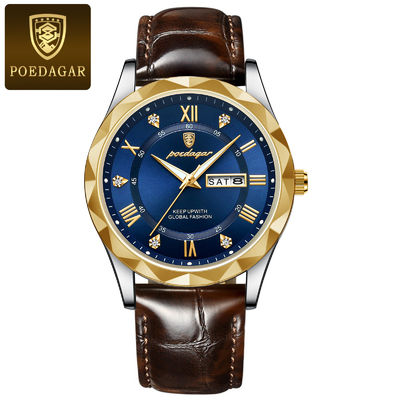 38mm Quarz-Batterie-Armbanduhren mit individueller Zifferblattfarbe und Mineralkristall