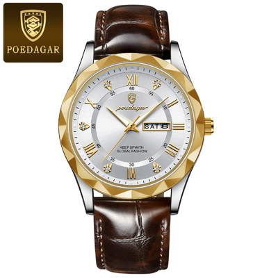 38mm Quarz-Batterie-Armbanduhren mit individueller Zifferblattfarbe und Mineralkristall