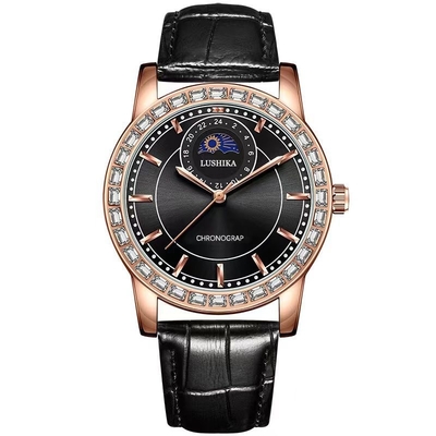 Edelstahl-Quarz-Batterie-Armbanduhren mit individuellem Zifferblatt und Buckel-Klammer