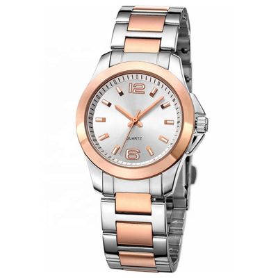 Quarz-Edelstahl-Uhr-Wasser beständiges Threeeye leuchtendes 10mm